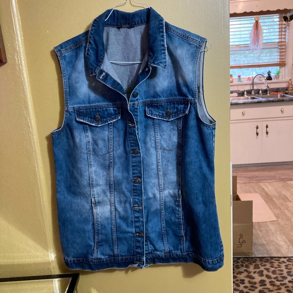 Marfinno Sleeveless Denim Vest Size Large